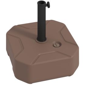Square Patio Umbrella Base Holder, Heavy Duty Outdoor Umbrella Stand Base, Filled Up to 55lbs with Stand or 44lbs with Water for Garden, Poolside