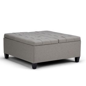 Harrison - Coffee Table Storage Ottoman - Dove Grey